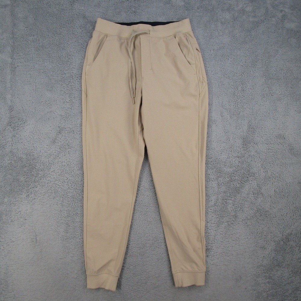 Birddogs Mens Medium Joggers Tan Khaki Tapered Activewear Pants Hike Travel